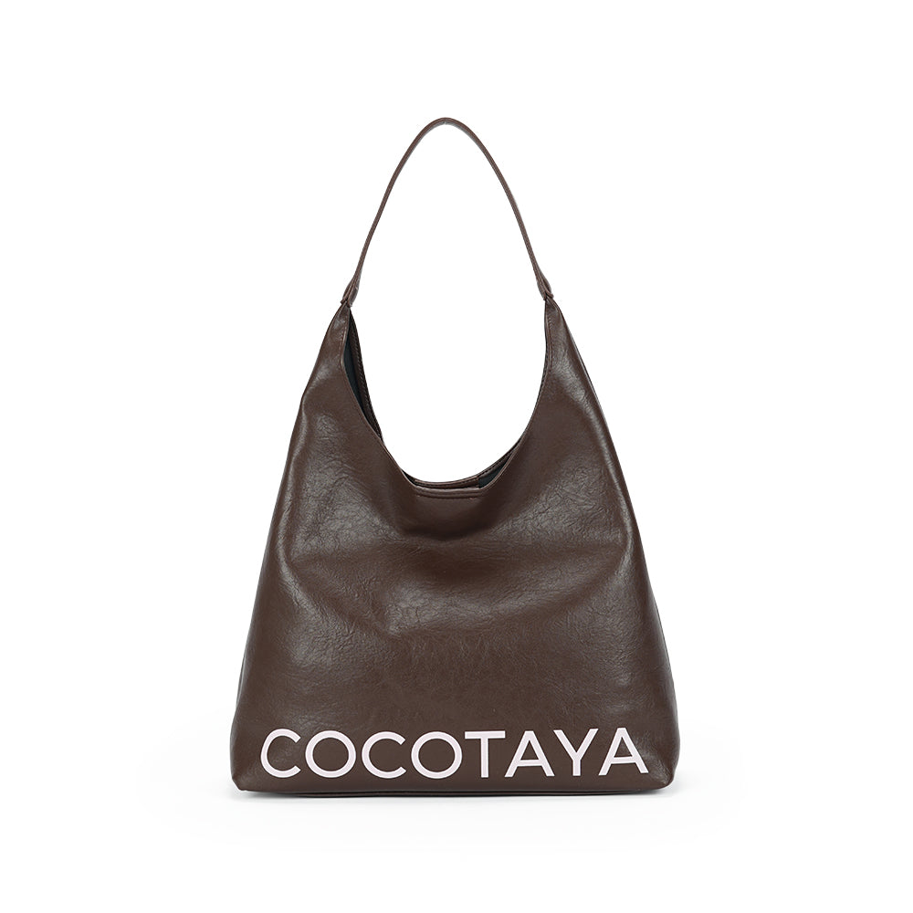 (COCOTAYA)Stylish retro large bag, velvet underarm bag, exquisite leather bag