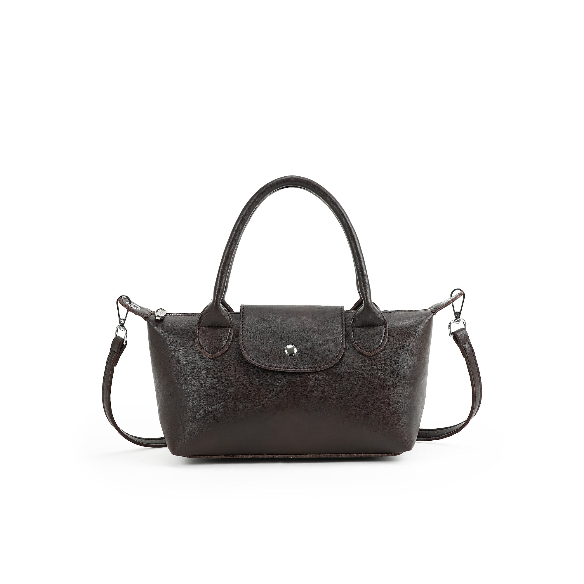 （cocotaya）Classic flap mini handbag, versatile PU bag that can be worn crossbody.