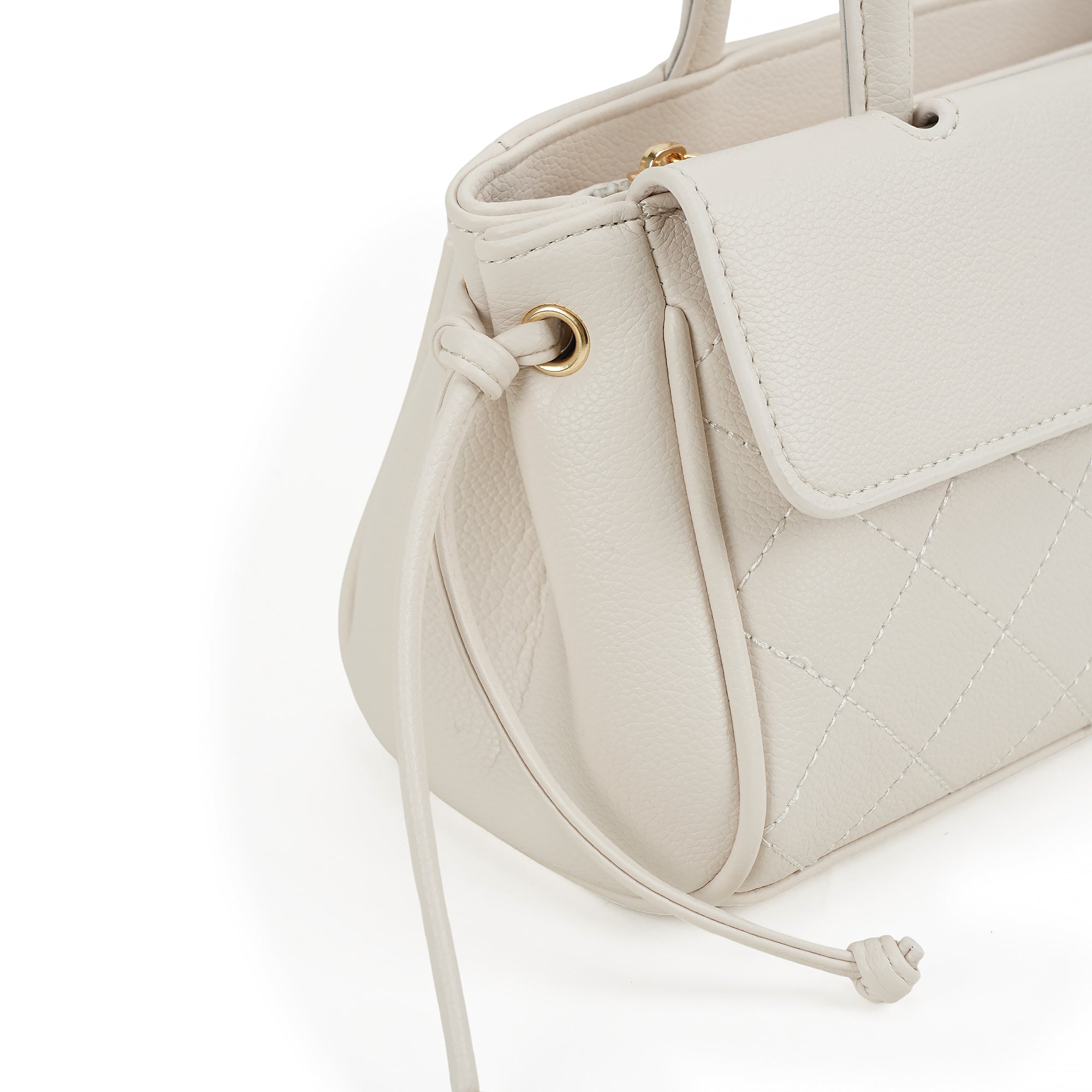 （cocotaya）Women's Retro Underarm Bag with Drawstring Decoration - Everyday Shoulder Bag
