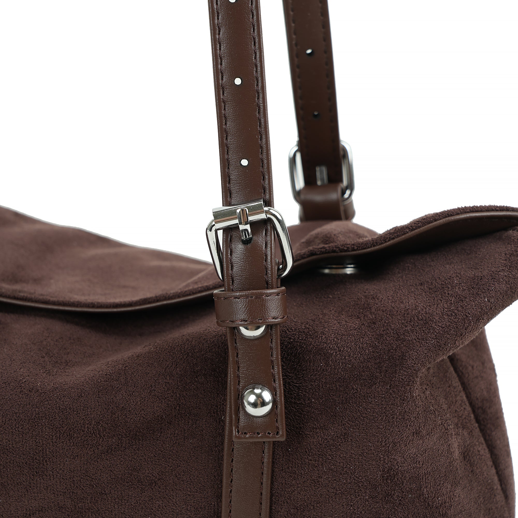 （cocotaya）Vintage Suede Shoulder Bag With Matching Mini Purse