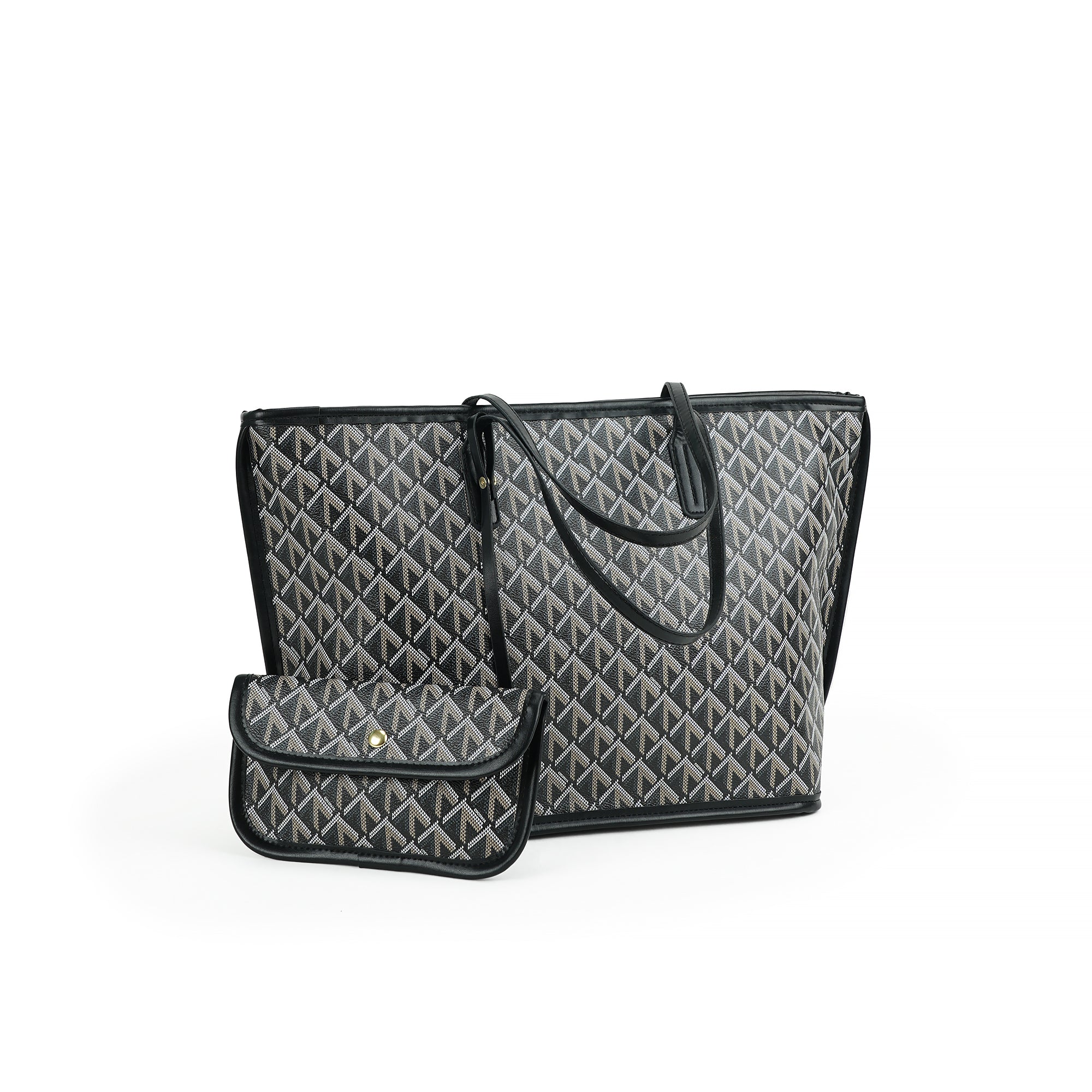 （cocotaya）Fashion Printed Tote Bag With Small Purse Daily Travel Shoulder Handbag Set