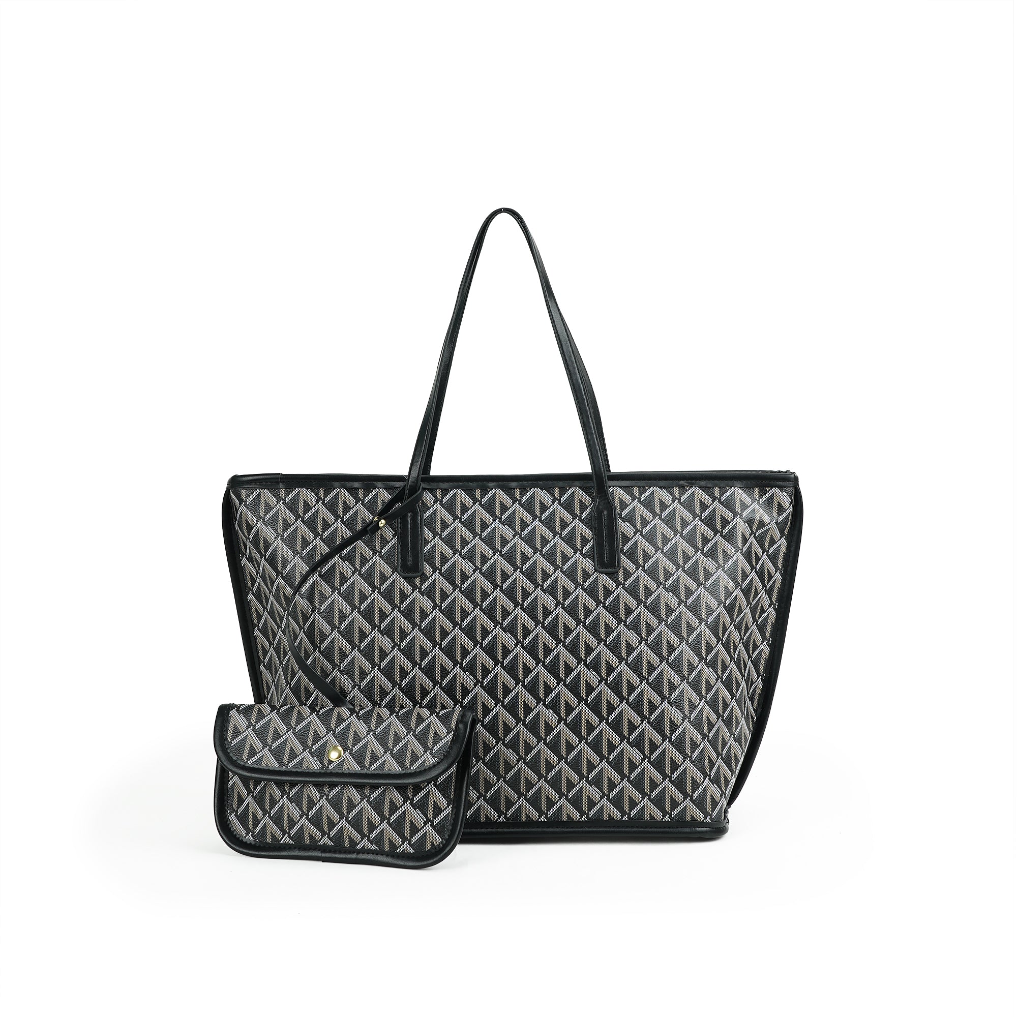 （cocotaya）Fashion Printed Tote Bag With Small Purse Daily Travel Shoulder Handbag Set