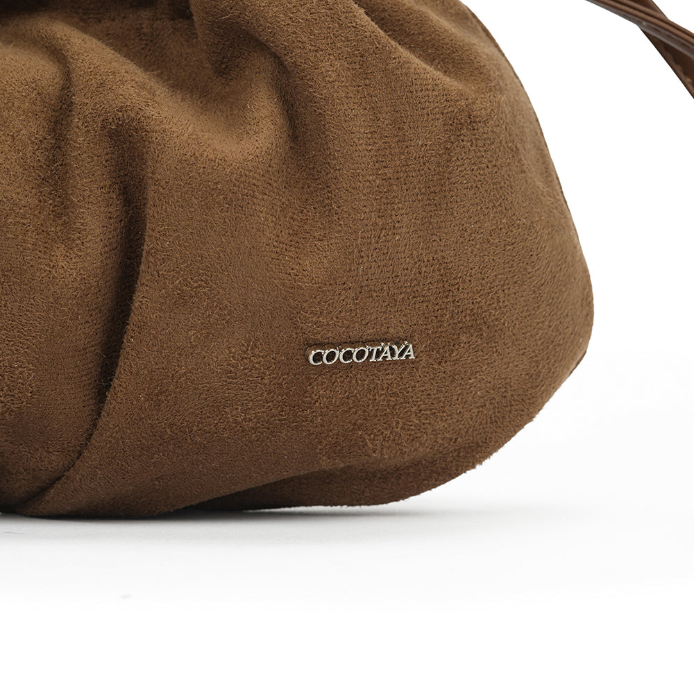 (COCOTAYA)Lucky Bag Retro-style elegant drawstring shoulder bag, stylish mini crossbody bag