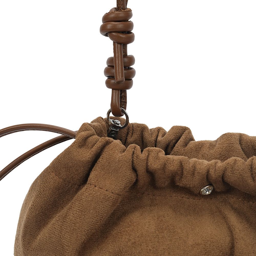 (COCOTAYA)Lucky Bag Retro-style elegant drawstring shoulder bag, stylish mini crossbody bag