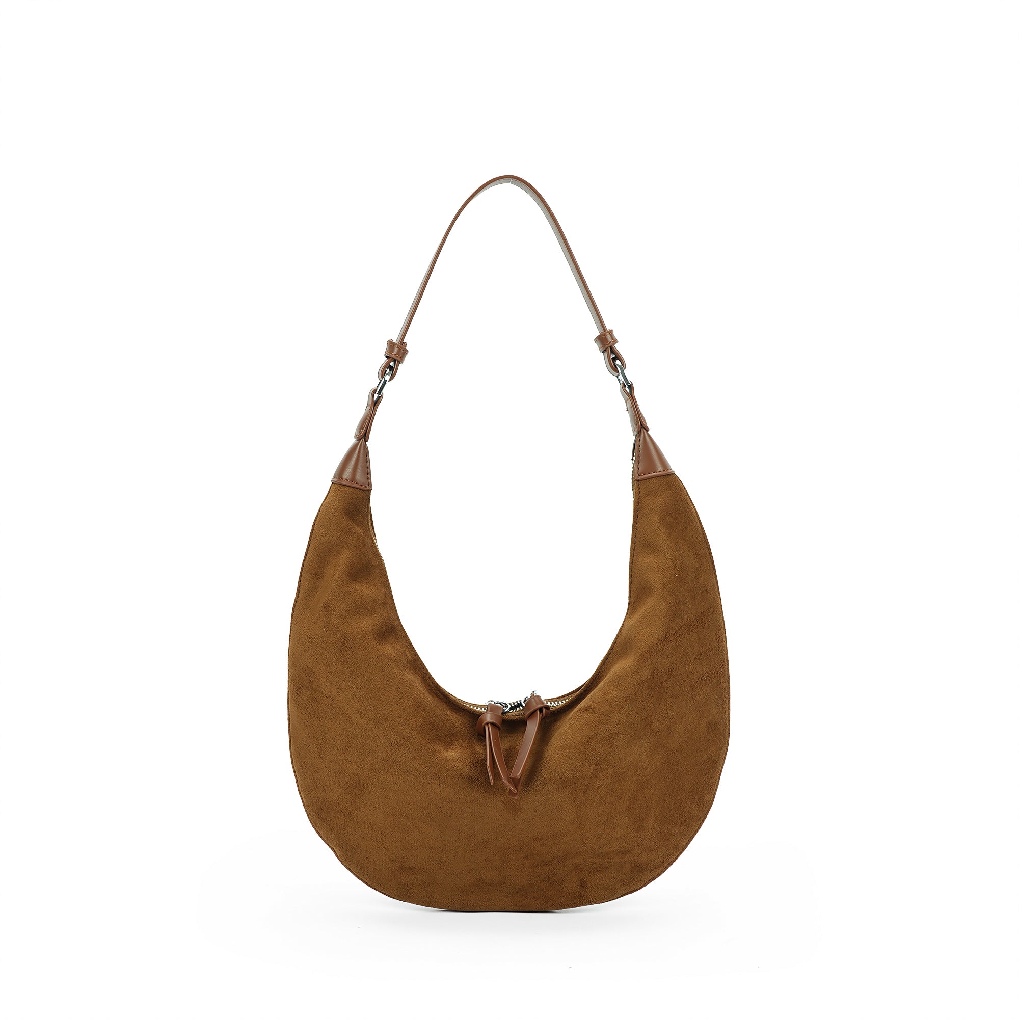 （cocotaya）Lune Bag  Women's casual retro crescent-shaped shoulder bag, soft shoulder bag