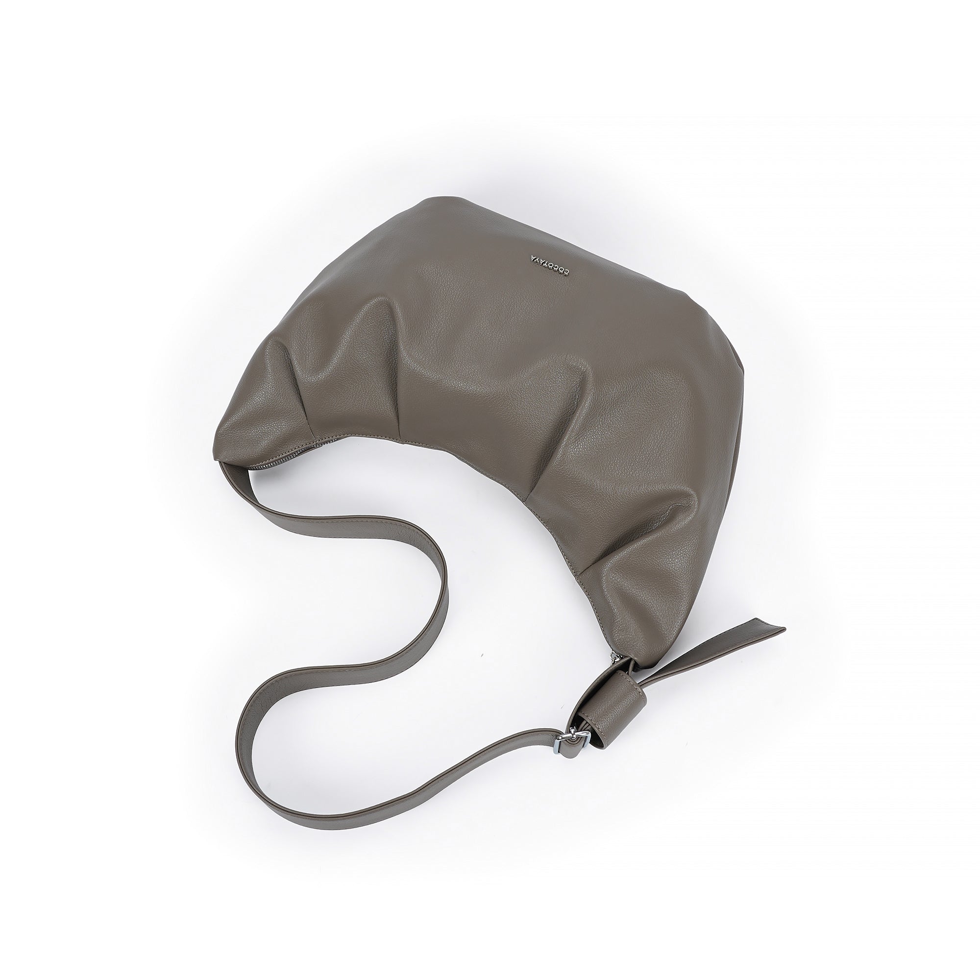 （cocotaya）Lunar Hobo Bag Minimalist Crescent Hobo Bag, Soft Leather Adjustable Shoulder Purse