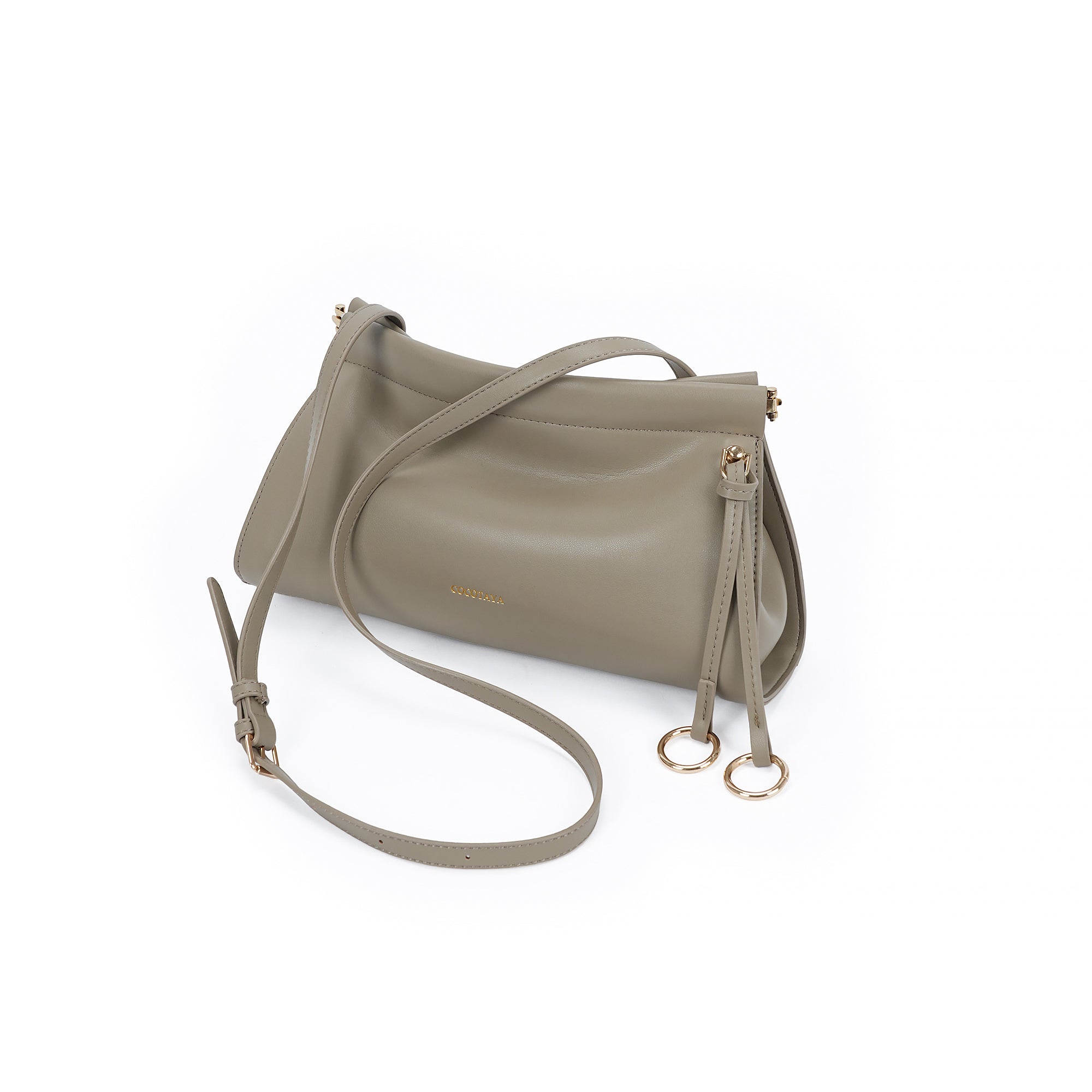 （cocotaya）Liora Bag Women's minimalist PU crossbody bag with adjustable shoulder strap, perfect for everyday wear.
