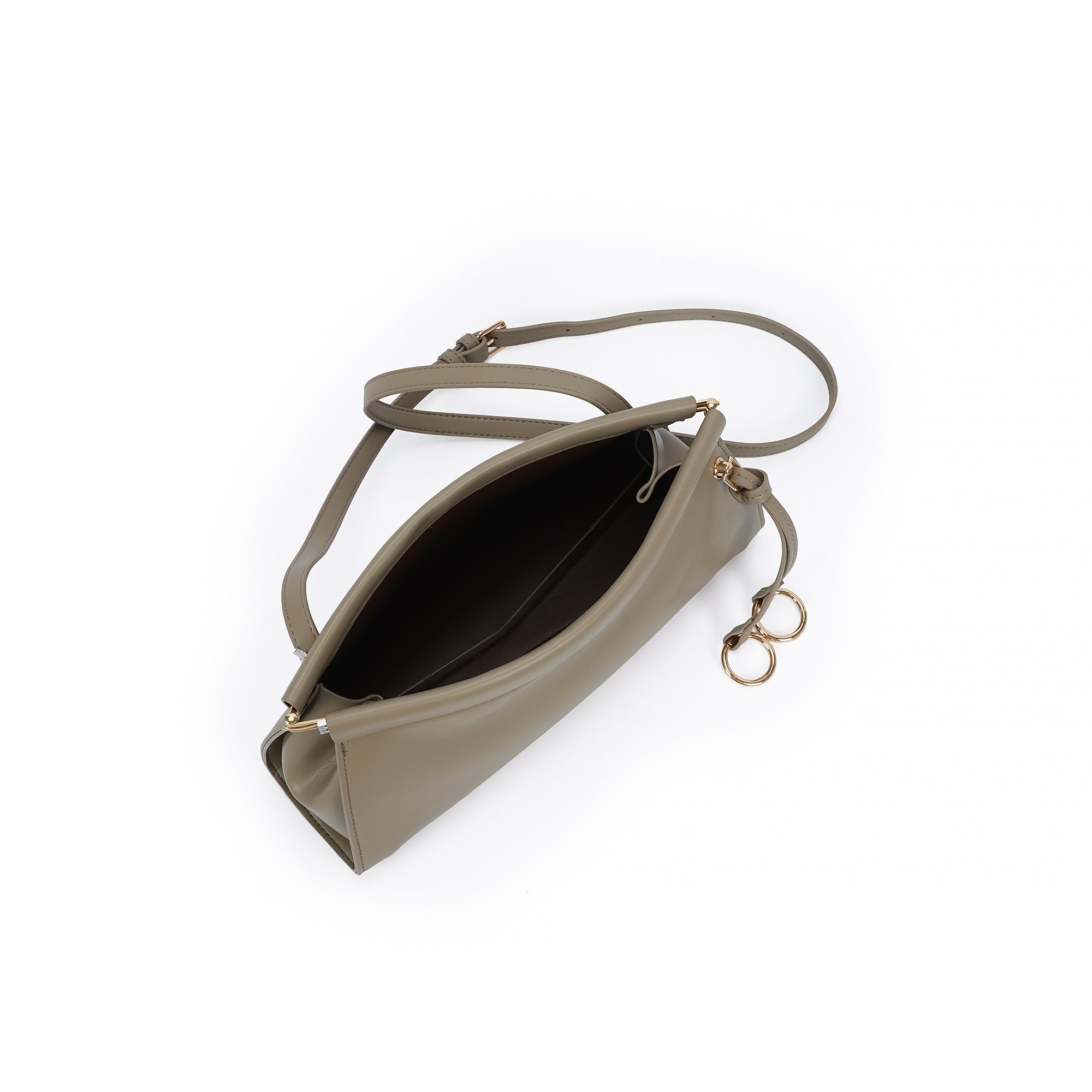 （cocotaya）Liora Bag Women's minimalist PU crossbody bag with adjustable shoulder strap, perfect for everyday wear.
