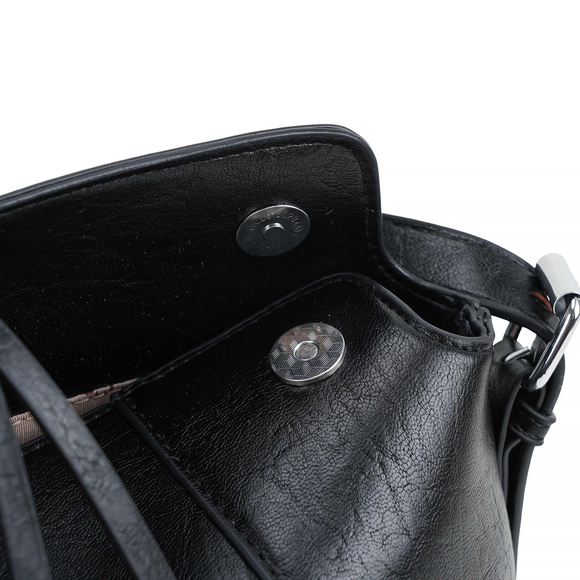 （cocotaya）Retro Crackle Leather Sling Bag, Metal Ring Decor Adjustable Strap Women Daily Shoulder Bag
