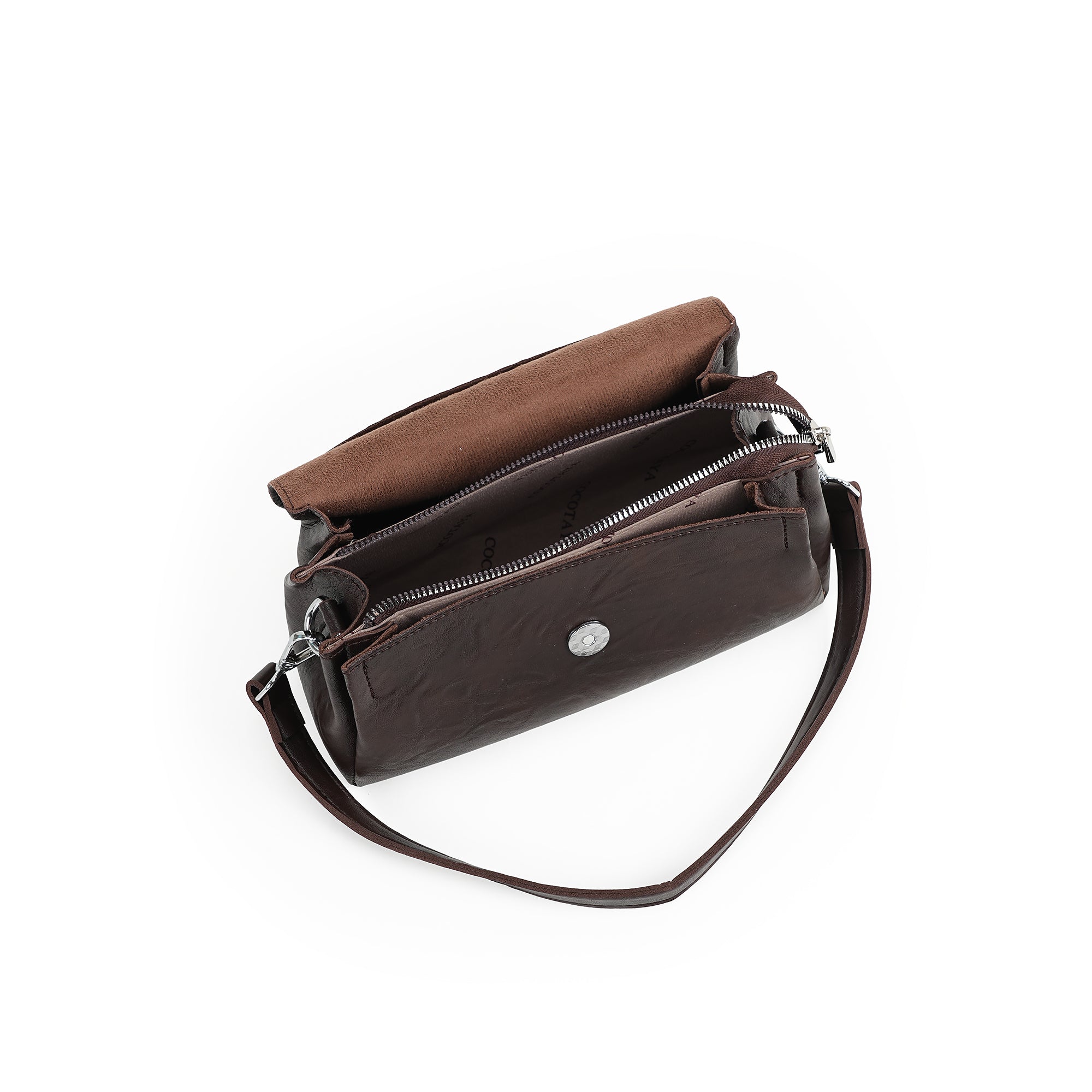 （cocotaya）Soft Leather Flip Shoulder Bag, Single Detachable Adjustable Strap Convertible Crossbody Handbag For Daily Street Outfits