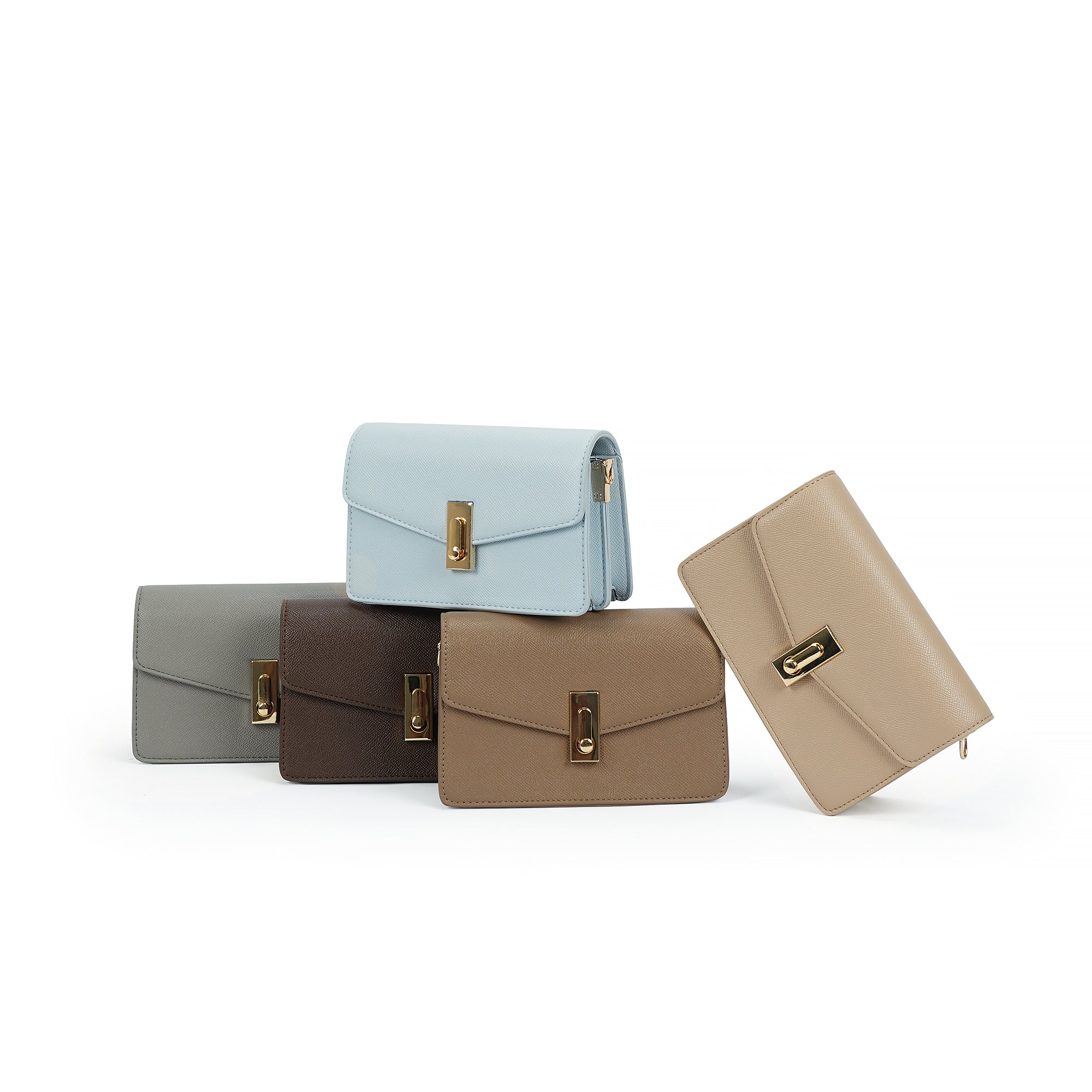 （cocotaya）Nova Bag Envelope-style minimalist flap PU leather crossbody bag