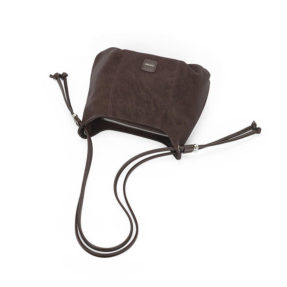 (COCOTAYA)Pumpkin Bag  Retro PU Shoulder Bag  Exquisite Crossbody Bag