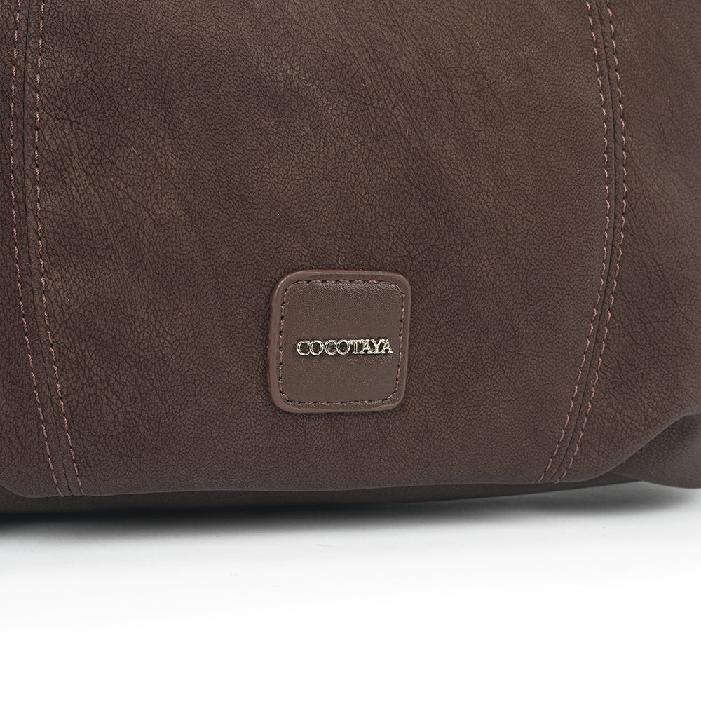 (COCOTAYA)Pumpkin Bag  Retro PU Shoulder Bag  Exquisite Crossbody Bag