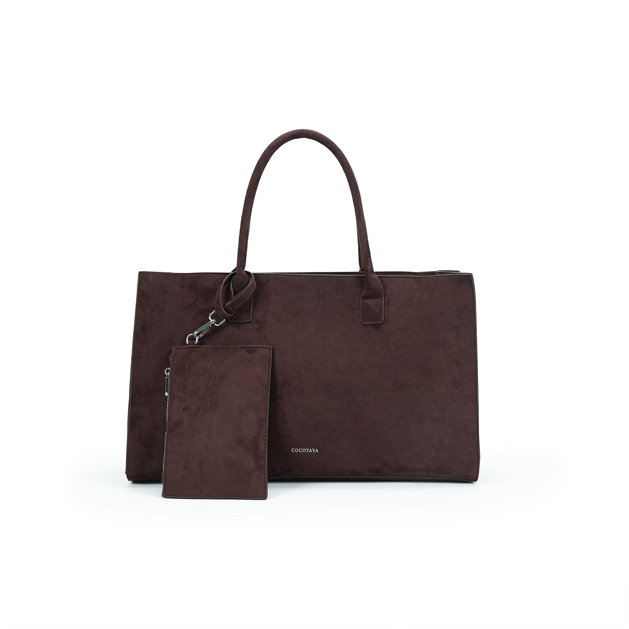 （cocotaya）Sepia Bag Retro large capacity tote bag/handbag with small pouch
