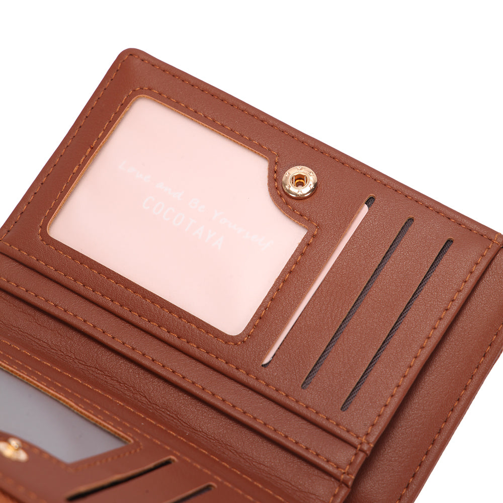 (COCOTAYA)Large Capacity Simple Coin Purse Wristlet Handheld Wallet Clip