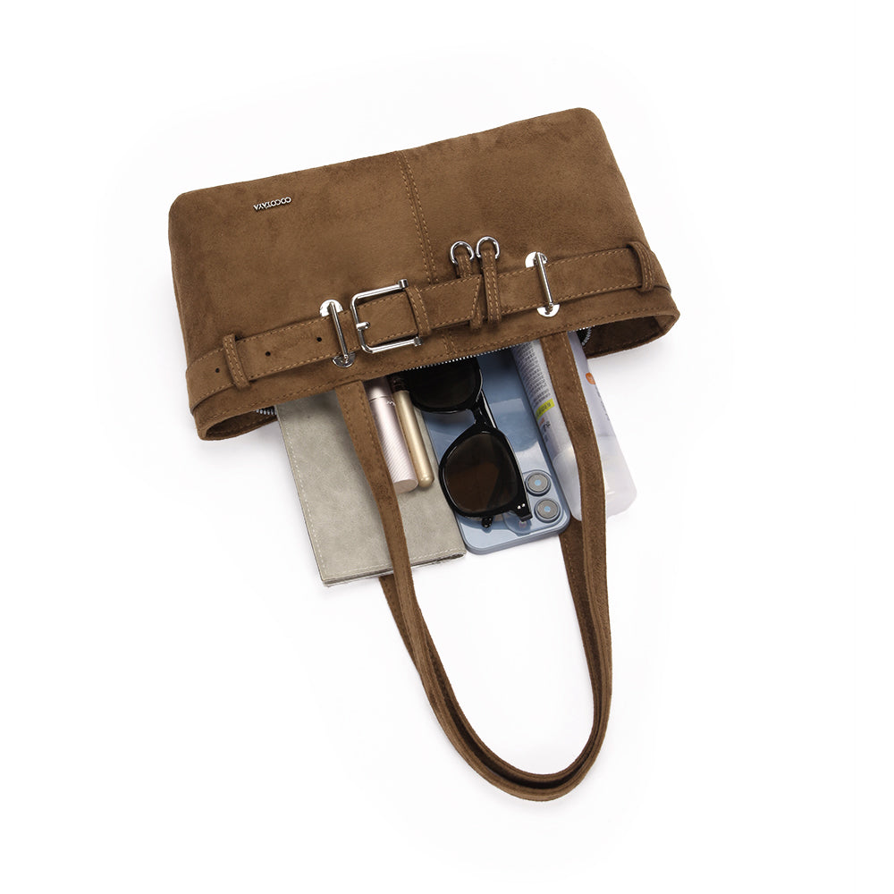(COCOTAYA) Fashion large-capacity handbag underarm bag suede material trendy all-match tote bag