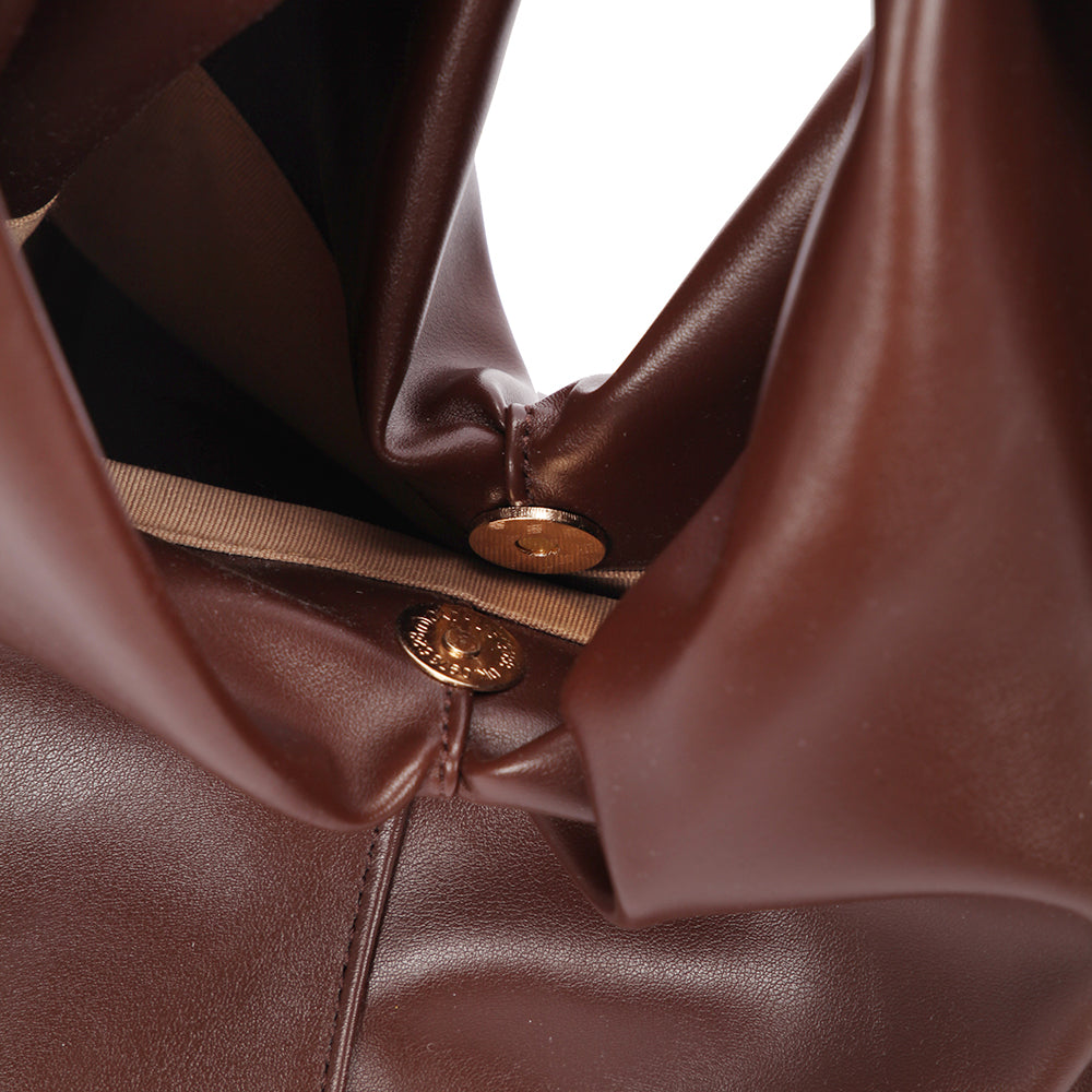 Pleated design handbag, fashionable waterproof PU bag