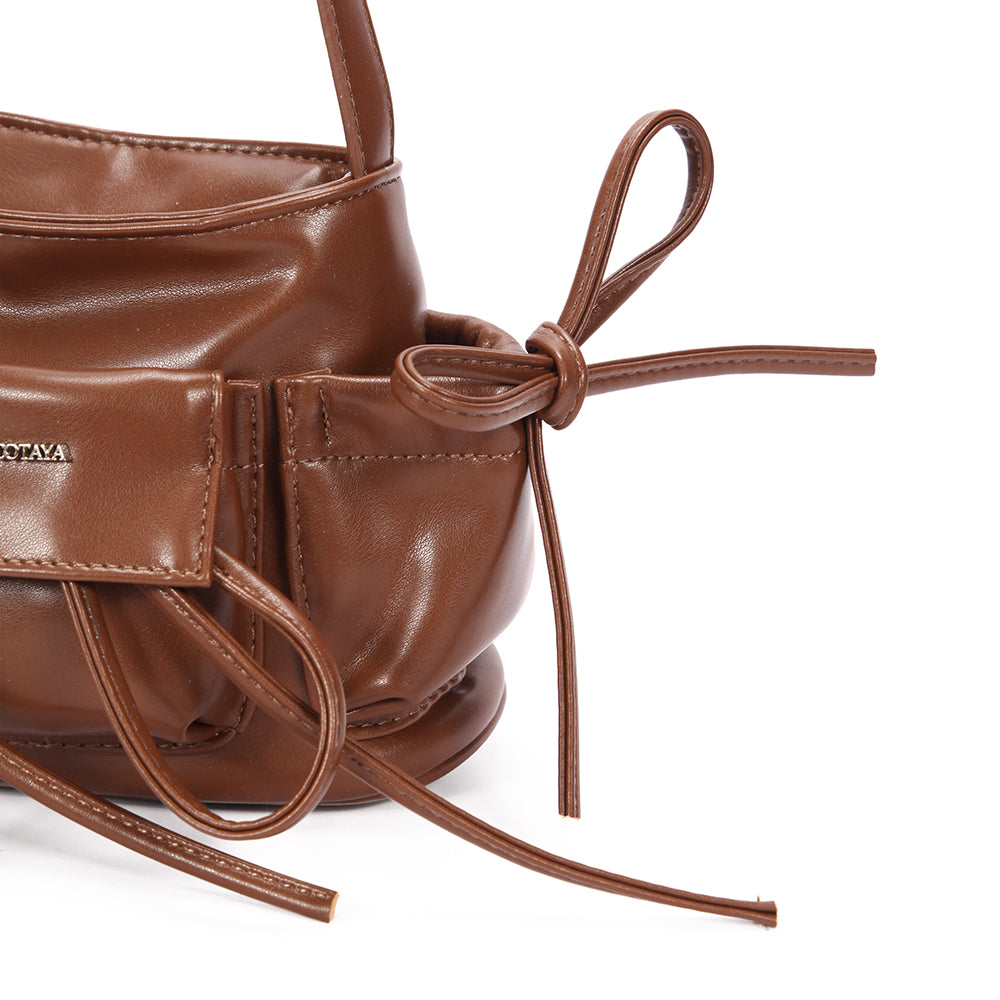 【COCOTAYA】PU leather fashionable commuter shoulder bag versatile women's bag