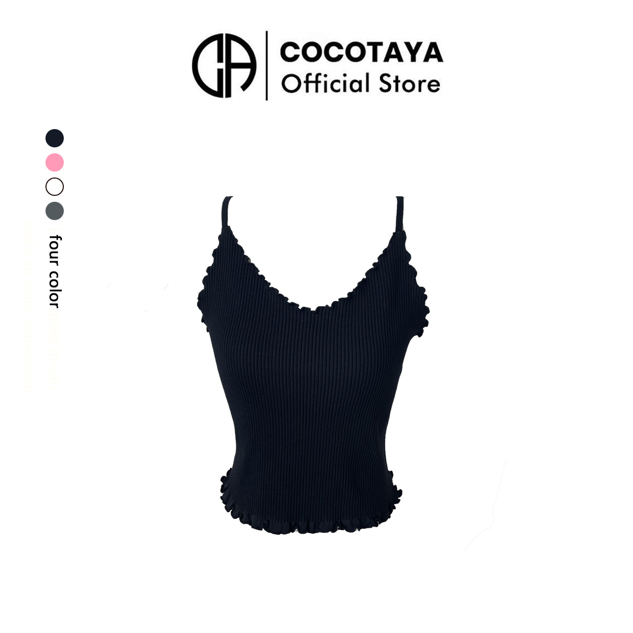 Cocotaya - Knit Slim Fit Adjustable Women's Tank Top Sleeveless Camisole