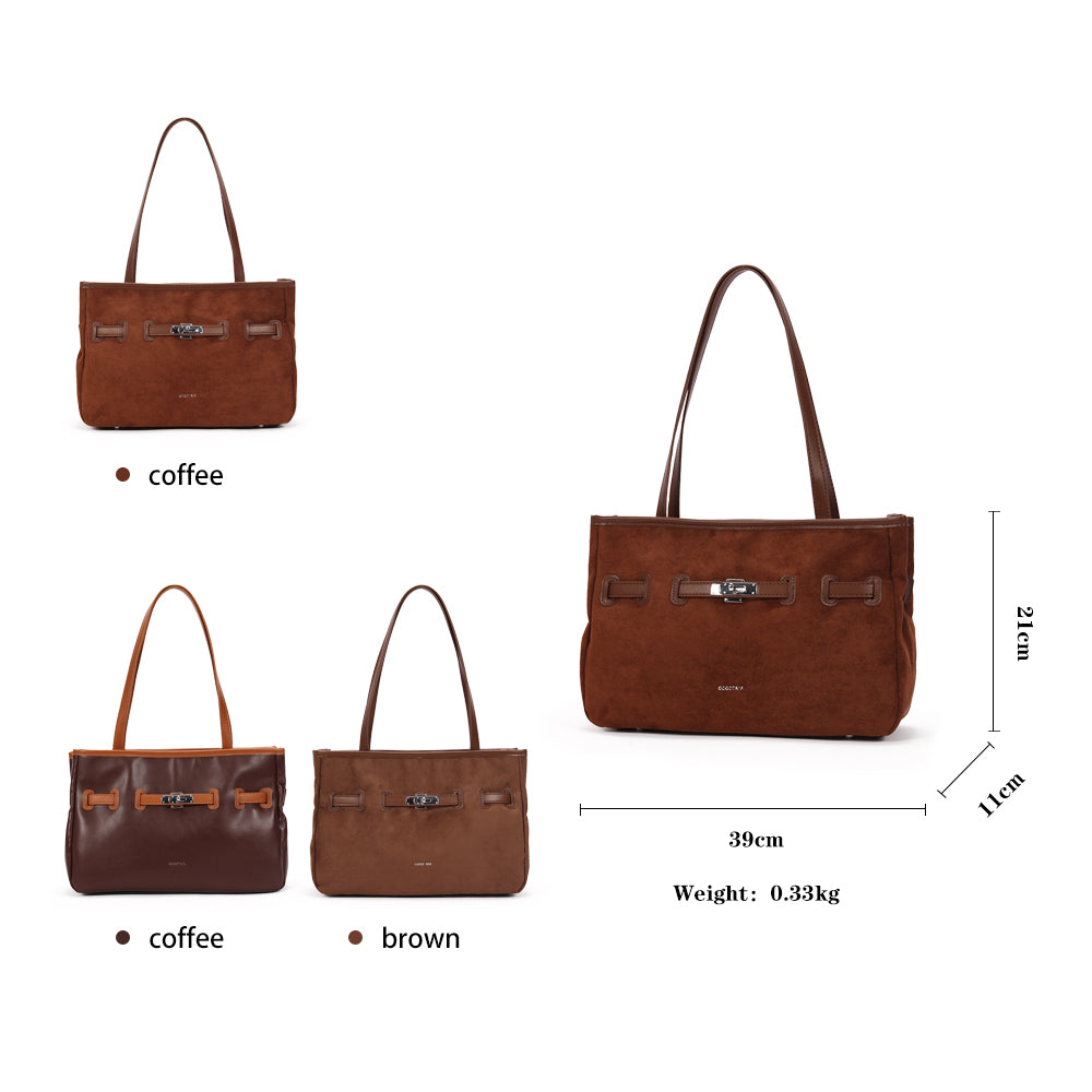 Fashion solid color handbag, large capacity PU material, novel and unique design, multiple carrying methods